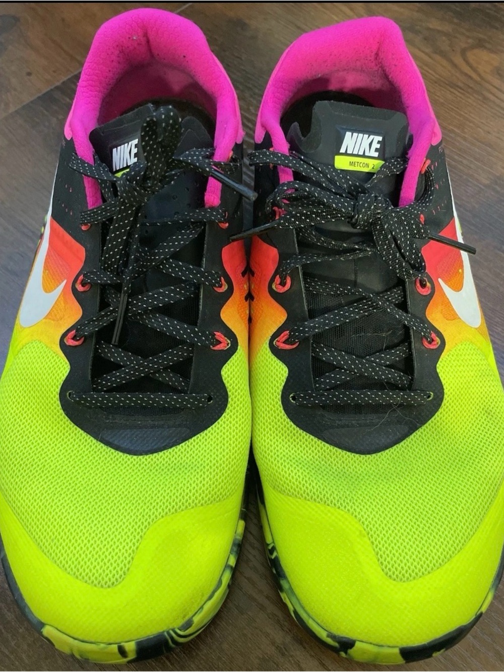 Nike Neon Yellow and Pink Men’s Athletic Shoes